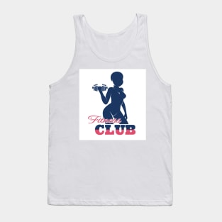 Athletic Woman Woman Training Dumbbell Tank Top